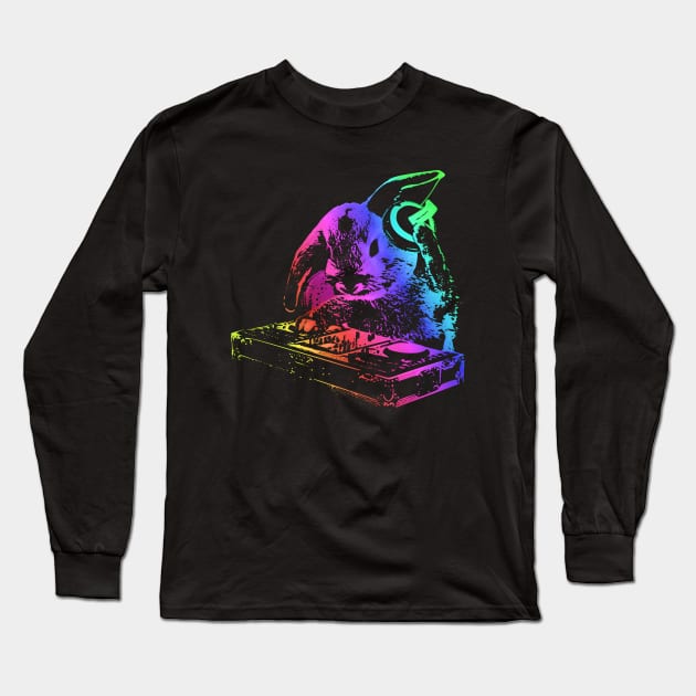 DJ Bunny Long Sleeve T-Shirt by Nerd_art